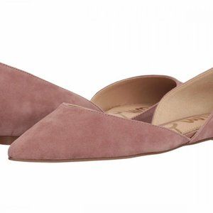 Rodney Pointy Toe d'Orsay Flat Rose Suede